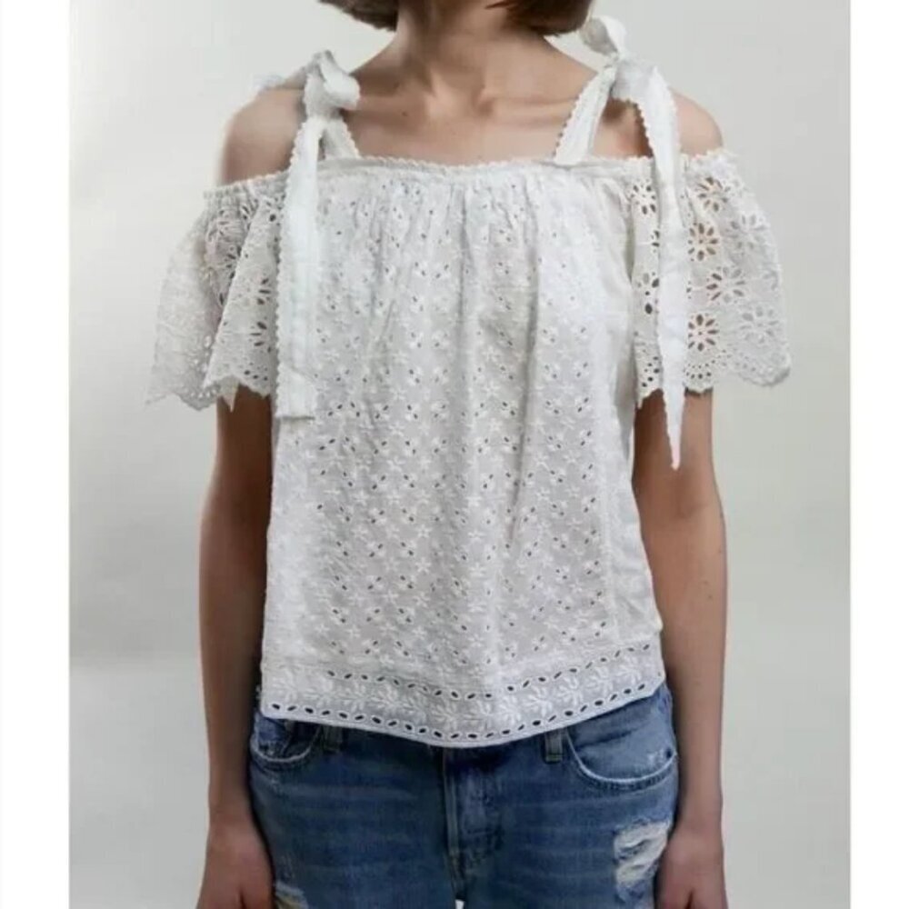 ULLA‎ JOHNSON Blythe White Lace Top Size 6
